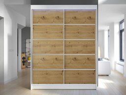 Armoire Closico Vastor IV (Blanc + Chêne Artisan)