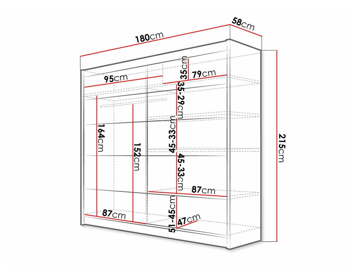 Armoire Closico Cavaris IV (Noir + Chêne Artisan)