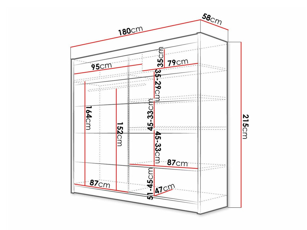 Armoire Closico Cavaris IV (Noir + Chêne Artisan)