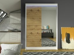 Armoire Closico Salvor I (Blanc + Chêne Artisan)