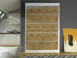 Armoire Closico Salvor IV (Blanc + Chêne Artisan)