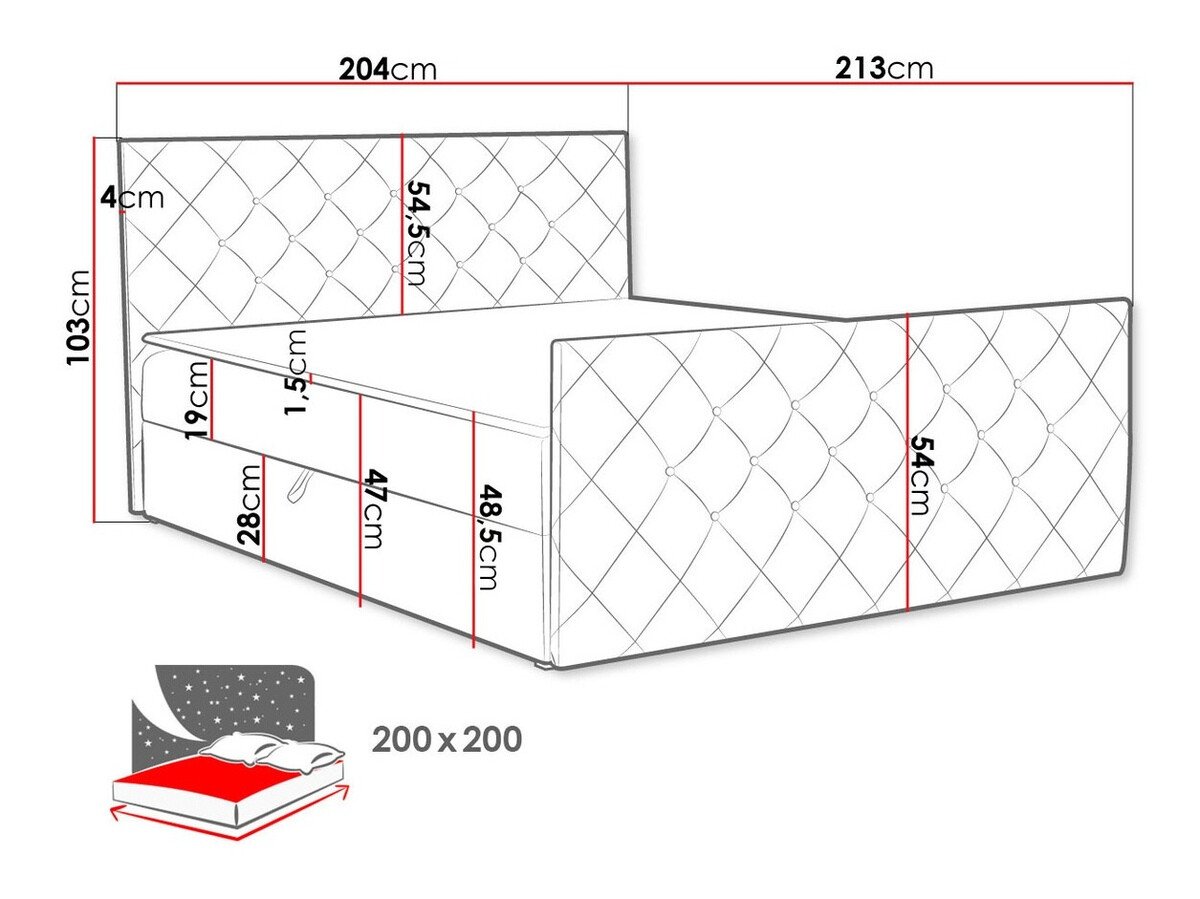 Lit boxspring Carmen (Amor Velvet 4322)