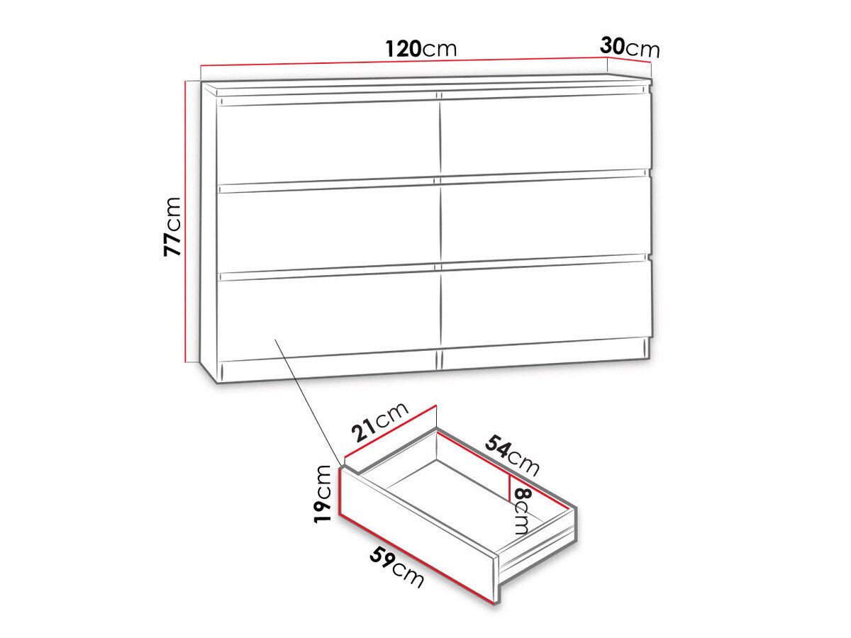 Commode Comfivo 186 (Sonoma chêne)