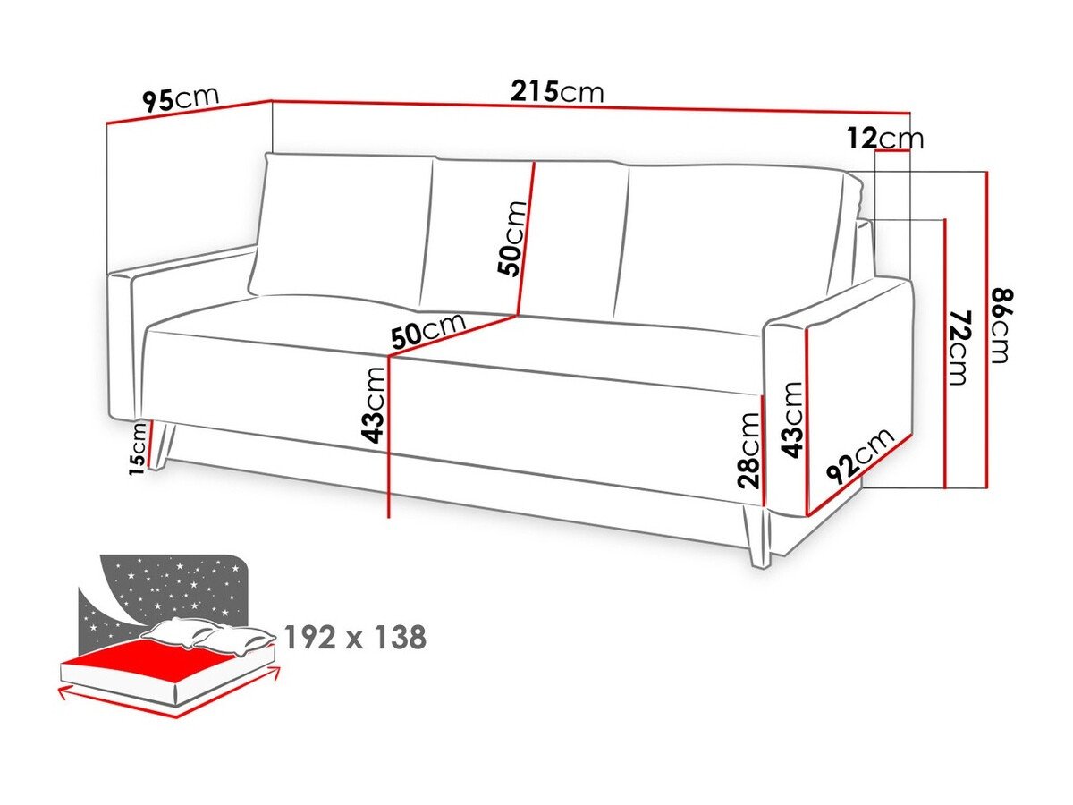 Canapé convertible Delbene 101 (Moric 03)