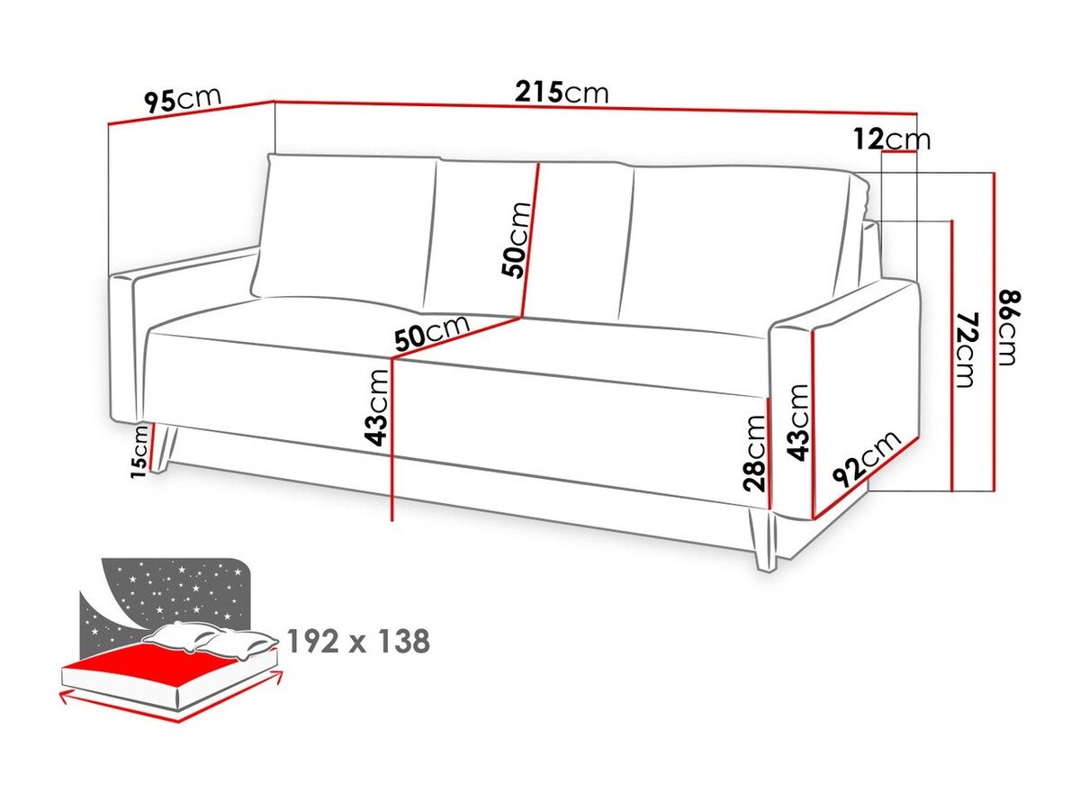 Canapé convertible Etrmoru 135