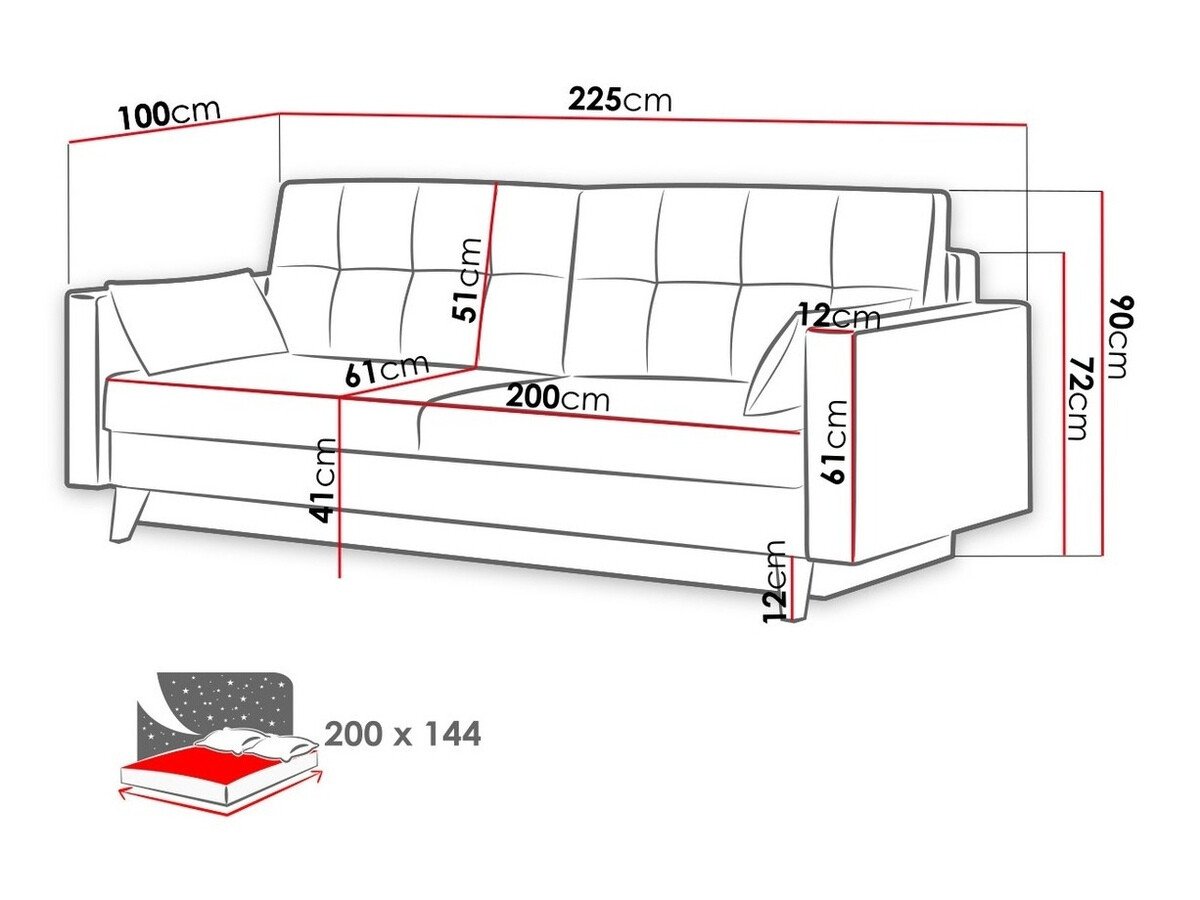 Canapé convertible Columbus 113 (Sawana 21)