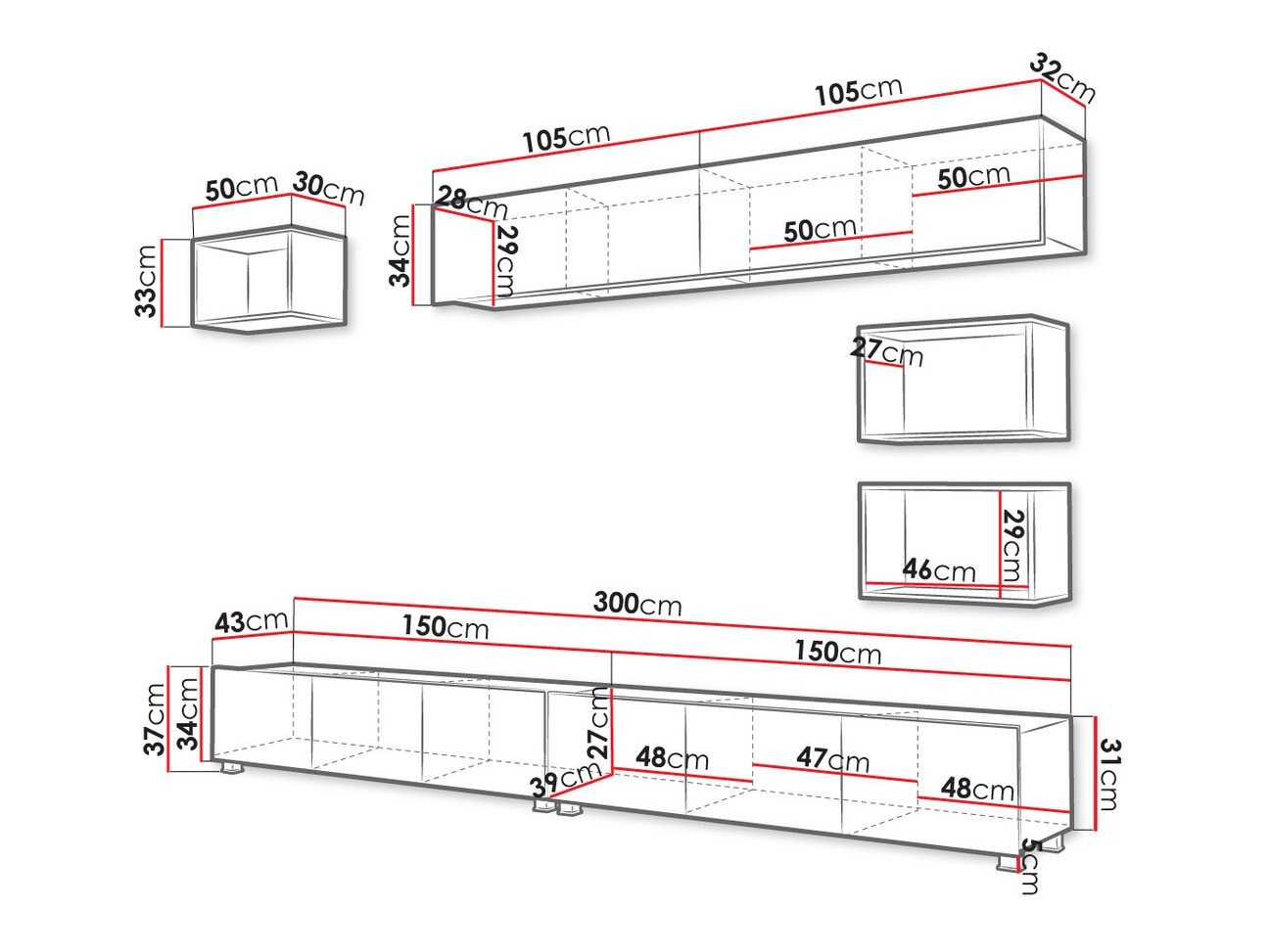 Ensemble de salon Remus XXXI (Blanc + Blanc brillant + Chêne doré)