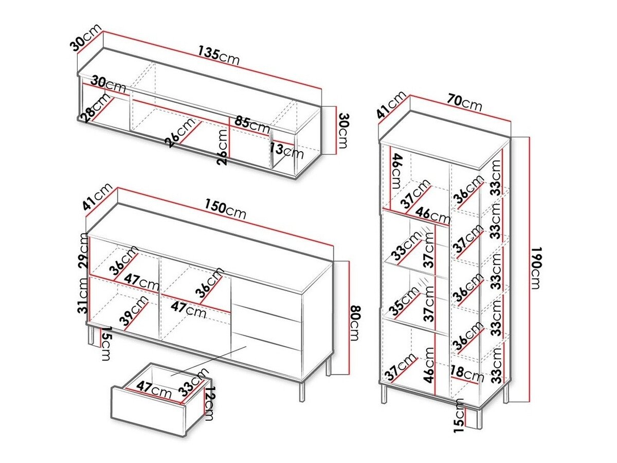 Ensemble de salon Lomsore 110 (Clair bois)