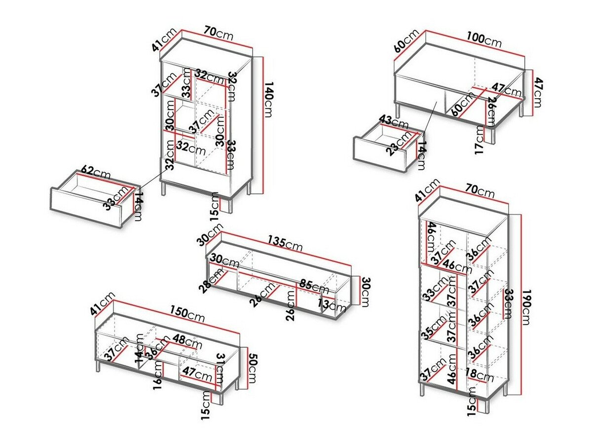 Ensemble de salon Lomsore 108 (Blanc)