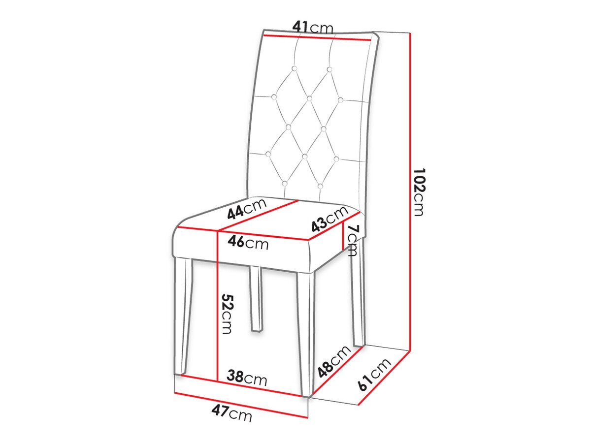 Chaise Racine 111 (Blanc + Magic Velvet 2219)