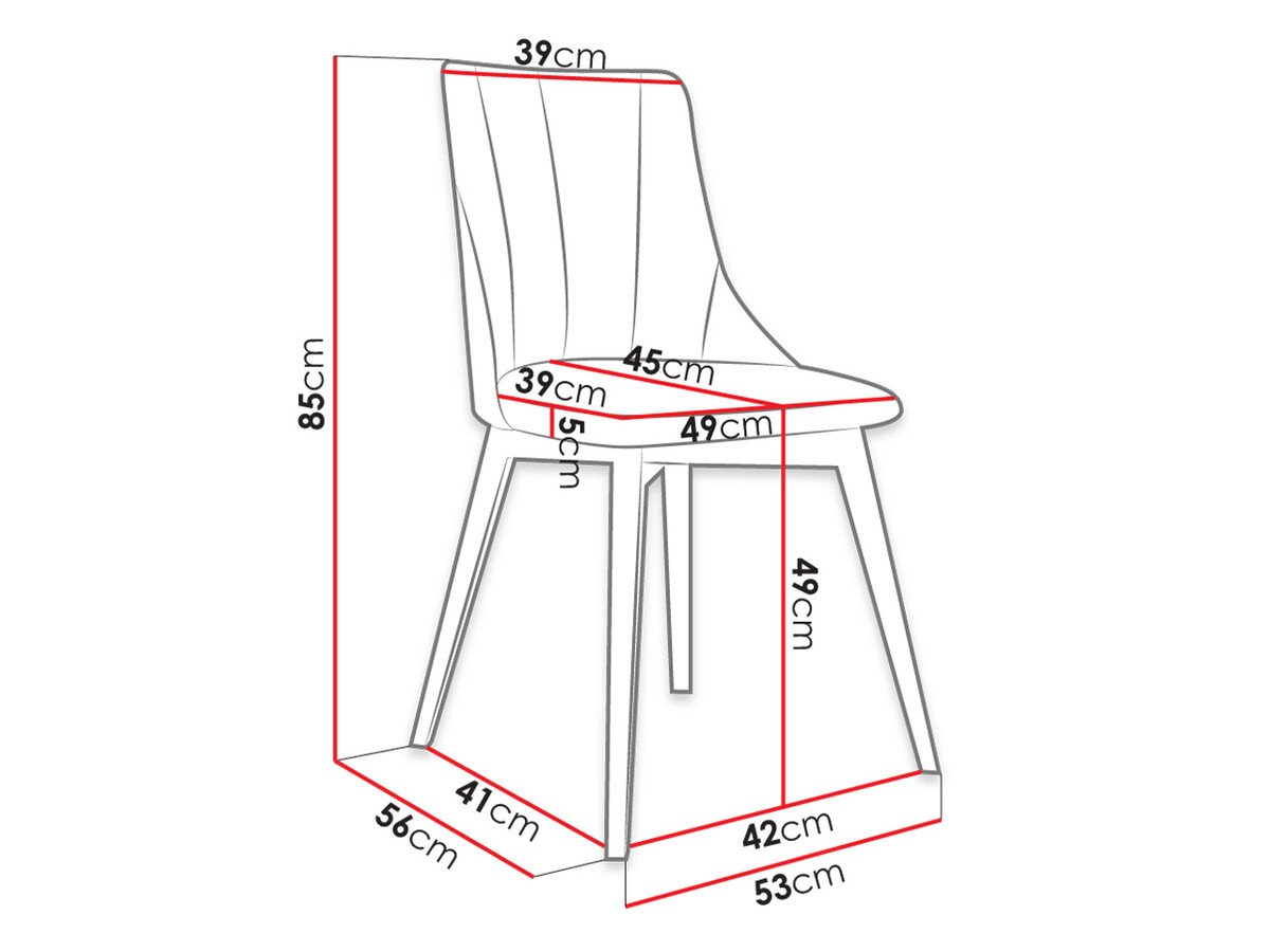Chaise Racine 114 (Marron + Magic Velvet 2216)