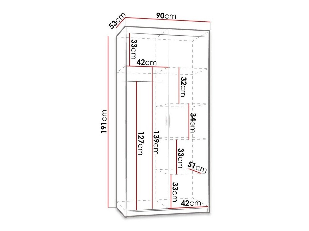 Armoire Novduni 100 (Blanc)