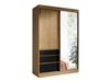 Armoire Toledo 115 (Chêne de Lefkas + Noir mat)