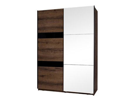 Armoire Fivelbo 109 (Chêne du Monastery + Noir brillant)