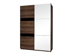 Armoire Fivelbo 109 (Chêne du Monastery + Noir brillant)