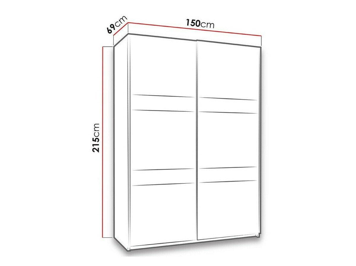 Armoire Fivelbo 109 (Chêne du Monastery + Noir brillant)