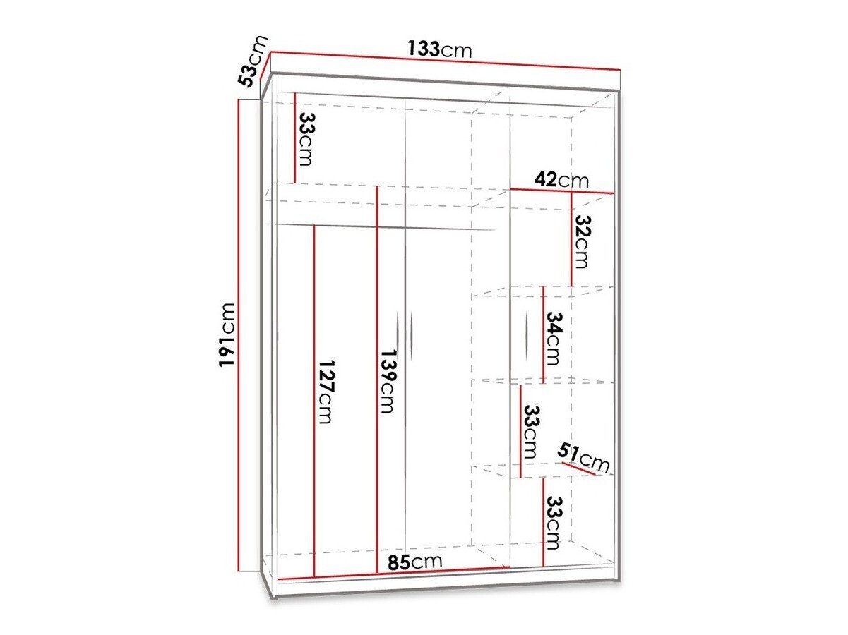 Armoire Novduni 101 (Sonoma chêne)