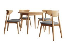 Salle à manger complète Racine 134 (Marron)