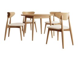 Salle à manger complète Racine 134 (Marron)