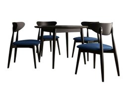 Salle à manger complète Racine 134 (Noir)