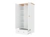 Armoire Romelbo 145 (Blanc + Chêne)
