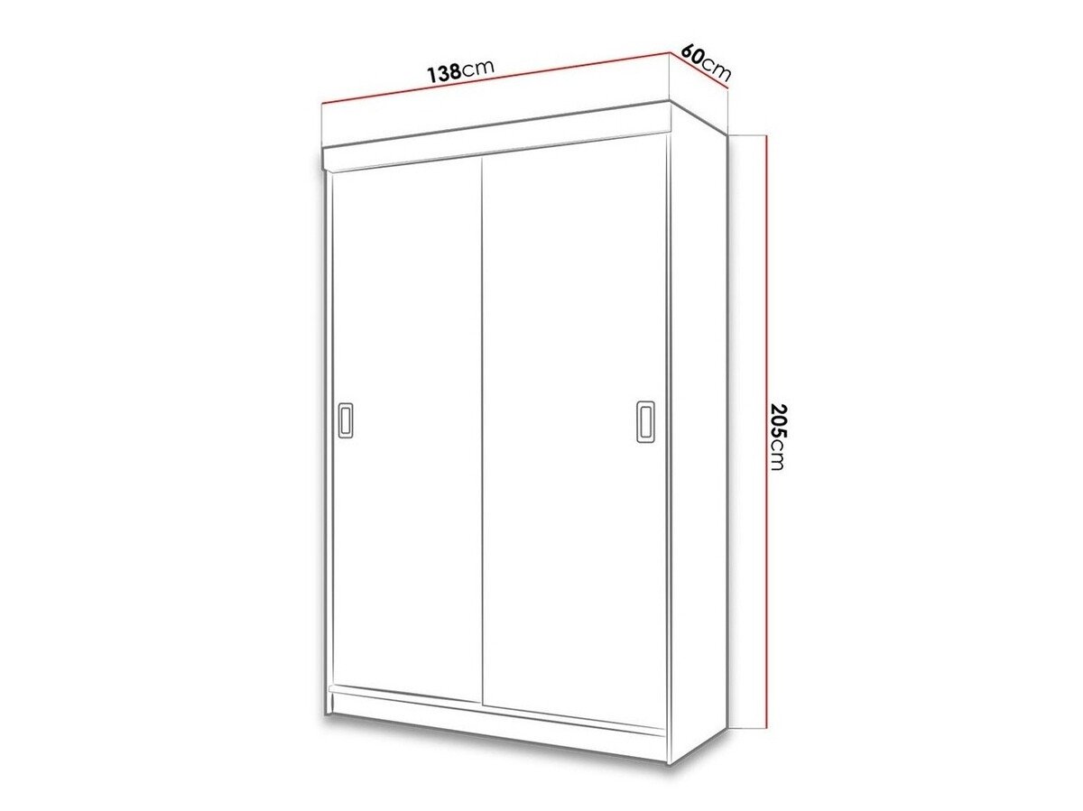 Armoire Dover 111 (Graphite + Blanc)