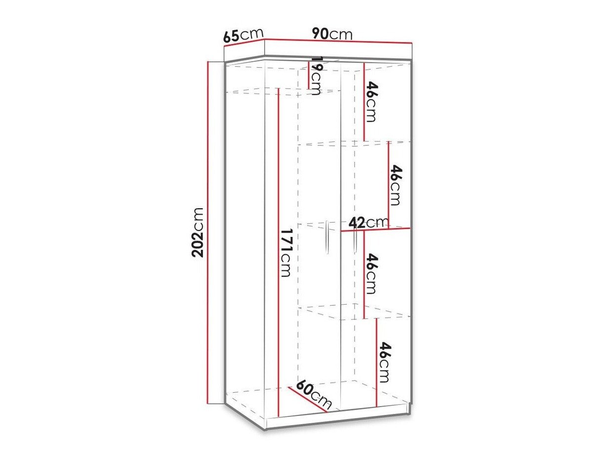 Armoire Catromi 117 (Blanc)
