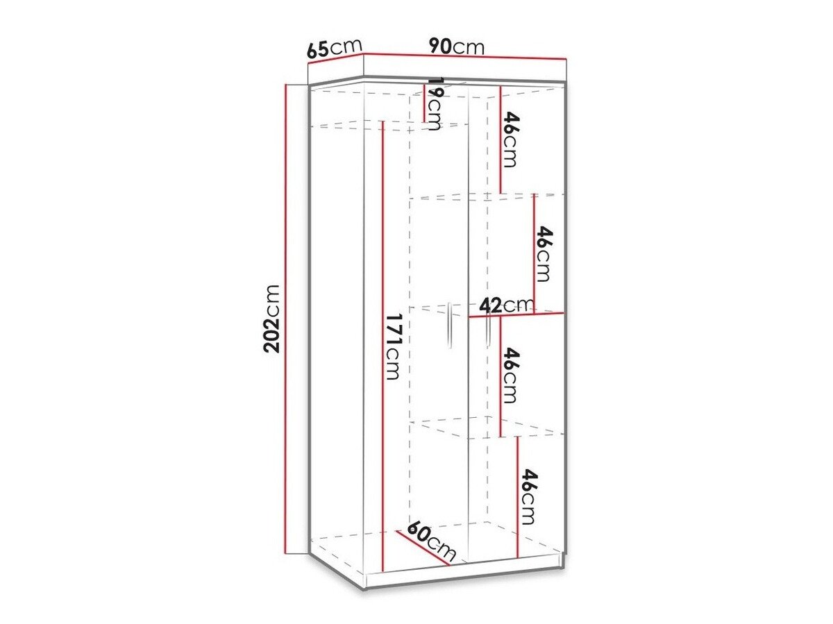 Armoire Catromi 117 (Chêne Artisan)