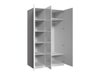 Armoire Salmere 107 (Blanc + Blanc brillant + Rose brillant)