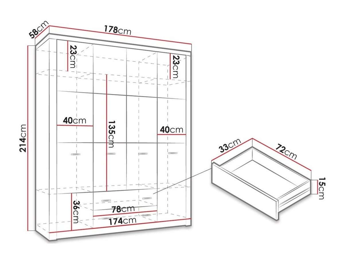Armoire Serfeno 116 (Artisanat blanc)