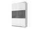 Armoire Salmere 108 (Blanc + Blanc brillant + Gris brillant)