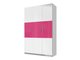 Armoire Salmere 108 (Blanc + Blanc brillant + Rose brillant)