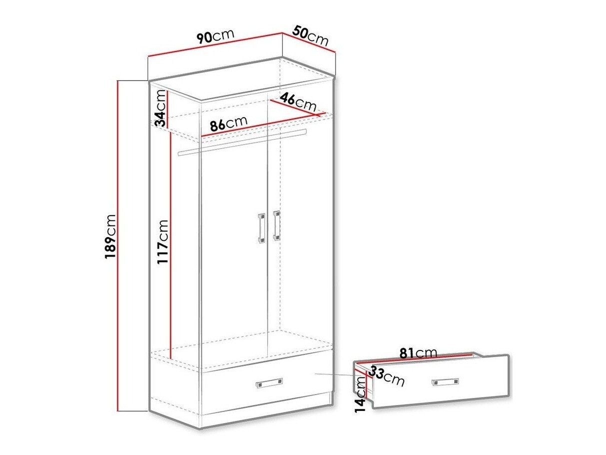 Armoire Sorviru 103 (Blanc + Turquoise)
