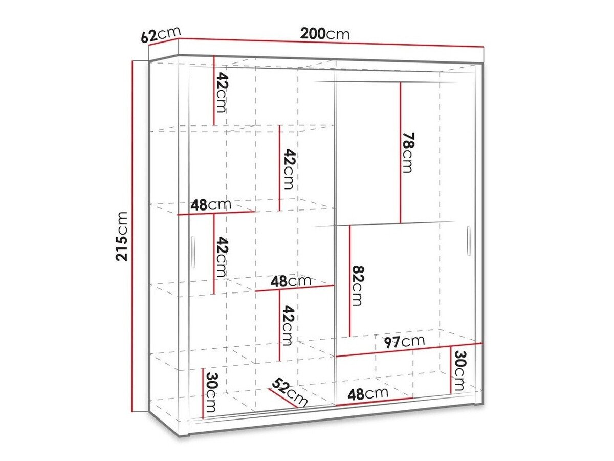 Armoire Catromi 107 (Chêne Artisan)
