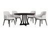 Salle à manger complète Racine 128 (Noir)