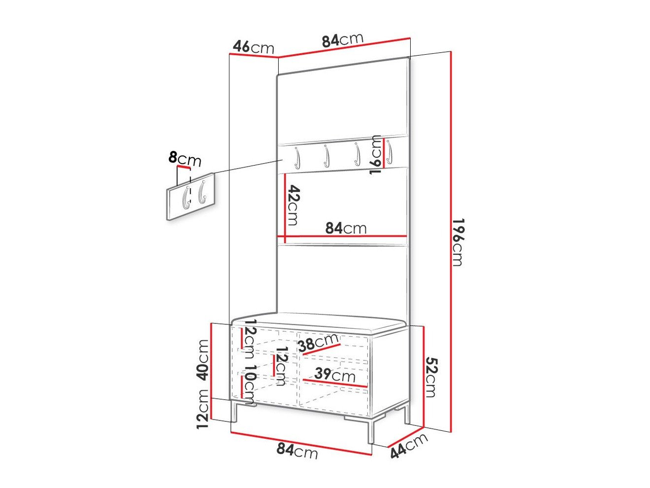 Meuble d'entrée Nomal III (Manila 02)