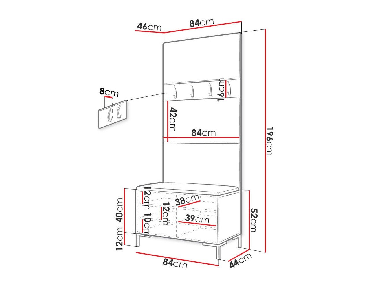 Meuble d'entrée Nomal III (Manila 11)