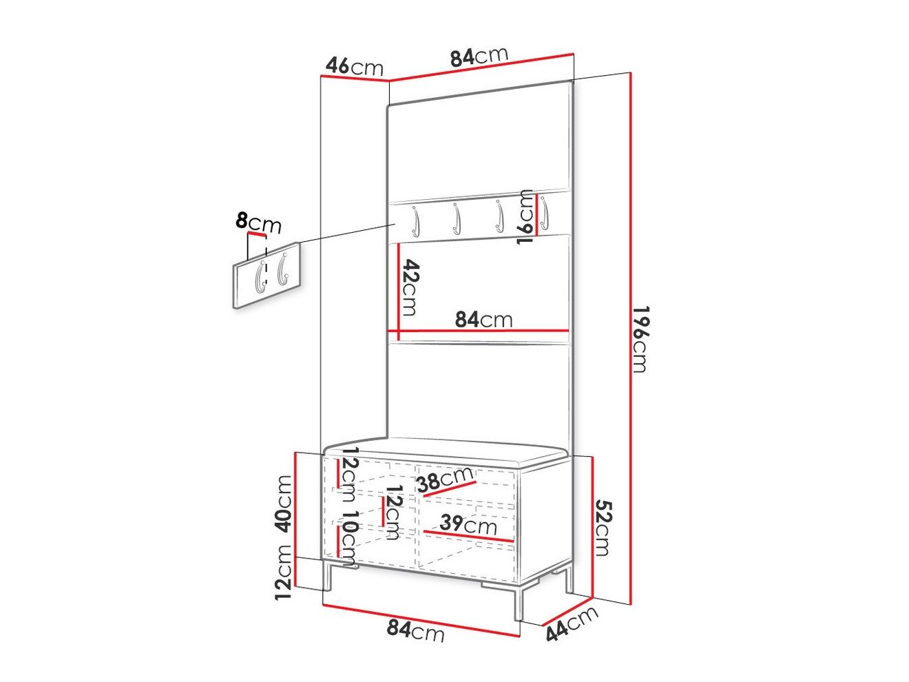 Meuble d'entrée Nomal III (Manila 26)