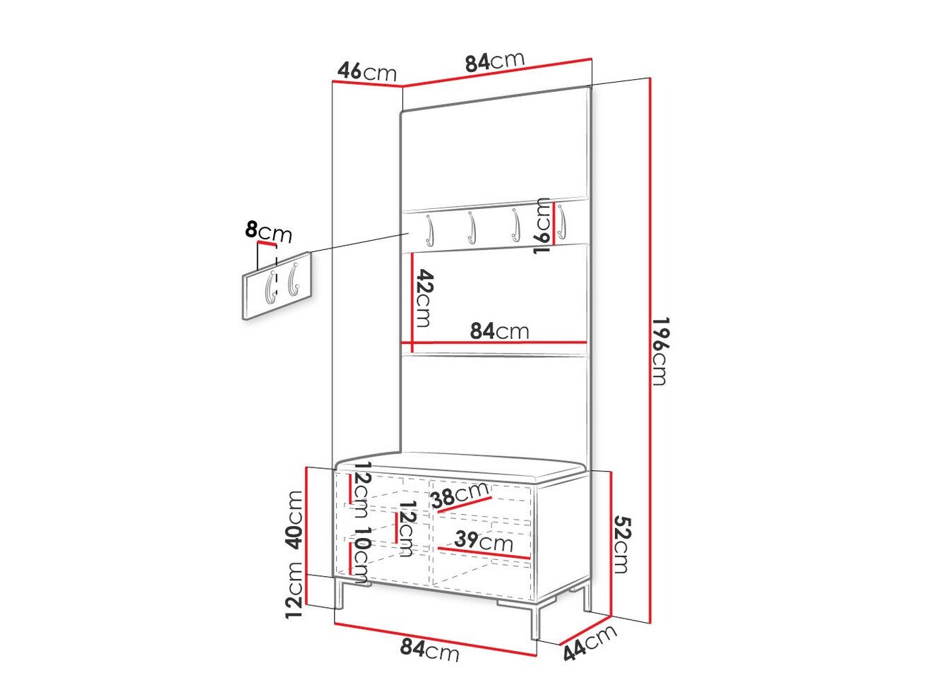 Meuble d'entrée Nomal III (Manila 35)