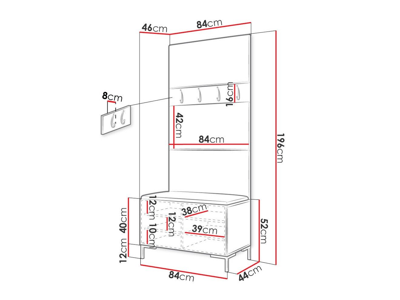 Meuble d'entrée Nomal III (Manila 35)