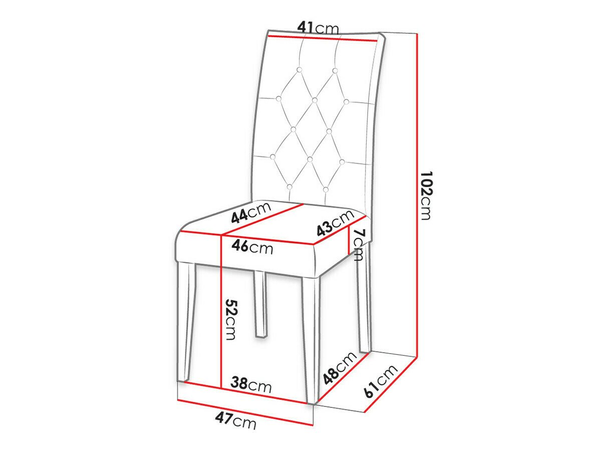 Salle à manger complète Racine 138 (Blanc brillant + Magic Velvet 2219)