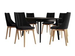 Salle à manger complète Racine 139 (Marron + Magic Velvet 2219)