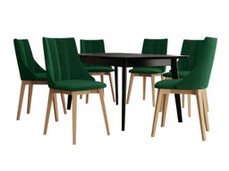 Salle à manger complète Racine 139 (Marron + Magic Velvet 2225)