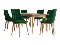 Salle à manger complète Racine 139 (Marron + Magic Velvet 2225)