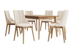 Salle à manger complète Racine 139 (Marron + Magic Velvet 2250)