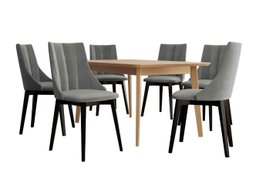 Salle à manger complète Racine 139 (Noir + Magic Velvet 2217)