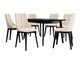 Salle à manger complète Racine 139 (Noir + Magic Velvet 2250)
