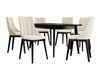 Salle à manger complète Racine 139 (Noir + Magic Velvet 2250)
