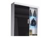 Armoire murale Odebeli 101 (Blanc + Noir brillant)