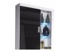 Armoire murale Odebeli 101 (Blanc + Noir brillant)